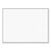 Magnetic Porcelain Whiteboard With Aluminum Frame, 36.5" x 60.5", White Surface, Satin Aluminum Frame