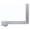 Magnetic Porcelain Whiteboard With Aluminum Frame, 120.5" x 48.5", White Surface, Satin Aluminum Frame