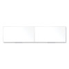 Magnetic Porcelain Whiteboard With Aluminum Frame, 193" x 48.5", White Surface, Satin Aluminum Frame