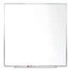 Magnetic Porcelain Whiteboard With Aluminum Frame, 48.5" x 48.5", White Surface, Satin Aluminum Frame