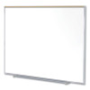 Magnetic Porcelain Whiteboard With Aluminum Frame And Maprail, 72.5" x 60.47", White Surface, Satin Aluminum Frame