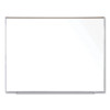 Magnetic Porcelain Whiteboard With Aluminum Frame And Maprail, 72.5" x 60.47", White Surface, Satin Aluminum Frame
