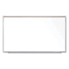 Magnetic Porcelain Whiteboard With Aluminum Frame And Maprail, 96.53" x 60.47", White Surface, Satin Aluminum Frame