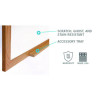 M1 Porcelain Magnetic Whiteboard, 87.94" x 48.5", White Surface, Natural Wood Frame