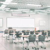Two-Piece M2 Non-Magnetic Whiteboard With Aluminum Frame, 120.75" x 48.5", White Surface, Satin Aluminum Frame