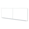 Non-Magnetic Whiteboard With Aluminum Frame, 144.63" x 48.47", White Surface, Satin Aluminum Frame