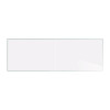 Two-Piece M2 Non-Magnetic Whiteboard With Aluminum Frame, 144.5" x 48.5", White Surface, Satin Aluminum Frame