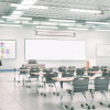 Two-Piece M2 Non-Magnetic Whiteboard With Aluminum Frame, 144.5" x 48.5", White Surface, Satin Aluminum Frame