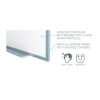 Hygienic Porcelain Magnetic Whiteboard With Aluminum Frame, 87.91" x 48.5", White Surface, Satin Aluminum Frame