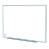 Hygienic Porcelain Magnetic Whiteboard With Aluminum Frame, 87.91" x 48.5", White Surface, Satin Aluminum Frame