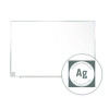 Hygienic Porcelain Magnetic Whiteboard With Aluminum Frame, 87.91" x 48.5", White Surface, Satin Aluminum Frame