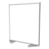 Floor Partition With Aluminum Frame, 48.06 x 2.04 x 53.86, White