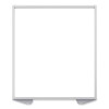 Floor Partition With Aluminum Frame, 48.06 x 2.04 x 53.86, White