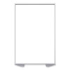 Floor Partition With Aluminum Frame, 48.06 x 2.04 x 71.86, White