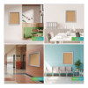 1 Door Enclosed Natural Cork Bulletin Board With Satin Frame, 18" x 24", Tan Surface, Satin Aluminum Frame