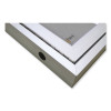 1 Door Enclosed Vinyl Bulletin Board With Satin Frame, 18" x 24", Silver Surface, Satin Aluminum Frame