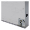 1 Door Enclosed Vinyl Bulletin Board With Satin Frame, 18" x 24", Silver Surface, Satin Aluminum Frame