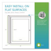1 Door Enclosed Vinyl Bulletin Board With Satin Frame, 18" x 24", Silver Surface, Satin Aluminum Frame