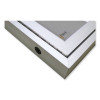 1 Door Enclosed Vinyl Bulletin Board With Satin Frame, 24" x 36", Silver Surface, Satin Aluminum Frame