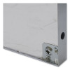 1 Door Enclosed Vinyl Bulletin Board With Satin Frame, 24" x 36", Silver Surface, Satin Aluminum Frame