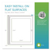 1 Door Enclosed Vinyl Bulletin Board With Satin Frame, 30" x 36", Silver Surface, Satin Aluminum Frame