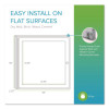 1 Door Enclosed Vinyl Bulletin Board With Satin Frame, 36" x 36", Silver Surface, Satin Aluminum Frame