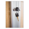 2 Door Enclosed Natural Cork Bulletin Board With Satin Frame, 48" x 36", Tan Surface, Satin Aluminum Frame