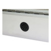 2 Door Enclosed Vinyl Bulletin Board With Satin Frame, 60" x 48", Silver Surface, Satin Aluminum Frame