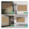 2 Door Enclosed Natural Cork Bulletin Board With Satin Frame, 72" x 36", Tan Surface, Satin Aluminum Frame