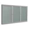 Enclosed Outdoor Bulletin Board, 72" x 36", Silver Surface, Satin Aluminum Frame