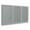 Enclosed Outdoor Bulletin Board, 72" x 36", Silver Surface, Satin Aluminum Frame