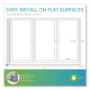 3 Door Enclosed Vinyl Bulletin Board With Satin Frame, 72" x 48", Silver Surface, Satin Aluminum Frame
