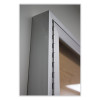 3 Door Enclosed Natural Cork Bulletin Board With Satin Frame, 96" x 48", Tan Surface, Satin Aluminum Frame