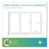 3 Door Enclosed Natural Cork Bulletin Board With Satin Frame, 96" x 48", Tan Surface, Satin Aluminum Frame