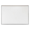 Proma Magnetic Porcelain Projection Whiteboard With Aluminum Frame, 48.5" x 36.5", White Surface, Satin Aluminum Frame