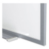Proma Magnetic Porcelain Projection Whiteboard With Aluminum Frame, 72.5" x 48.5", White Surface, Satin Aluminum Frame
