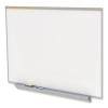 Proma Magnetic Porcelain Projection Whiteboard With Aluminum Frame, 96.5" x 48.5", White Surface, Satin Aluminum Frame