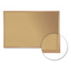 Natural Cork Bulletin Board With Wood Frame, 60.5" x 36.5", Tan Surface, Oak Finished Wood Frame