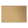 Natural Cork Bulletin Board With Wood Frame, 120.5" x 48.5", Tan Surface, Oak Finished Wood Frame