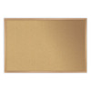 Natural Cork Bulletin Board With Wood Frame, 60.5" x 48.5", Tan Surface, Oak Finished Wood Frame