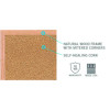 Natural Cork Bulletin Board With Wood Frame, 87.94" x 48.5", Tan Surface, Natural Oak Frame