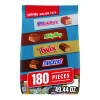 Minis Variety Pack, Chocolate, 49.44 Oz Bag, 180 Pieces