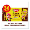Mini Cookies, Fudge Stripes, 2 Oz Pouch, 36/Box