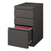Full-Width Pull 20 Deep Mobile Pedestal File, 3-Drawer: Box/Box/File, Letter, Medium Tone, 15x19.88x27.75