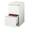 Full-Width Pull 20 Deep Mobile Pedestal File, 2-Drawer: File/File, Letter, White, 15 x 19.88 x 27.75