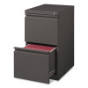 Full-Width Pull 20 Deep Mobile Pedestal File, 2-Drawer: File/File, Letter, Medium Tone, 15 x 19.88 x 27.75
