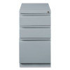 Full-Width Pull 20 Deep Mobile Pedestal File, 3-Drawer: Box/Box/File, Letter, Platinum, 15 x 19.88 x 27.75