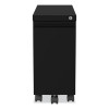 Zip Mobile Pedestal File, 1-Drawer: File, Legal/Letter, Black, 10 x 19.88 x 21.75