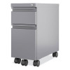 Zip Mobile Pedestal File, 2-Drawer, Box/File, Legal/Letter, Arctic Silver, 10 x 19.88 x 21.75