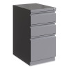 Full-Width Pull 20 Deep Mobile Pedestal File, 3-Drawer: Box/Box/File, Letter, Arctic Silver, 15 x 19.88 x 27.75